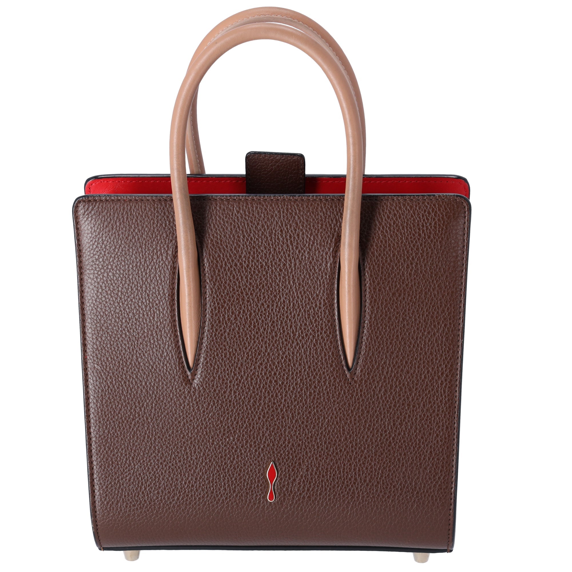 Christian Louboutin Nubuck Patch Small Eccusion Paloma Satchel Shoulder Bag