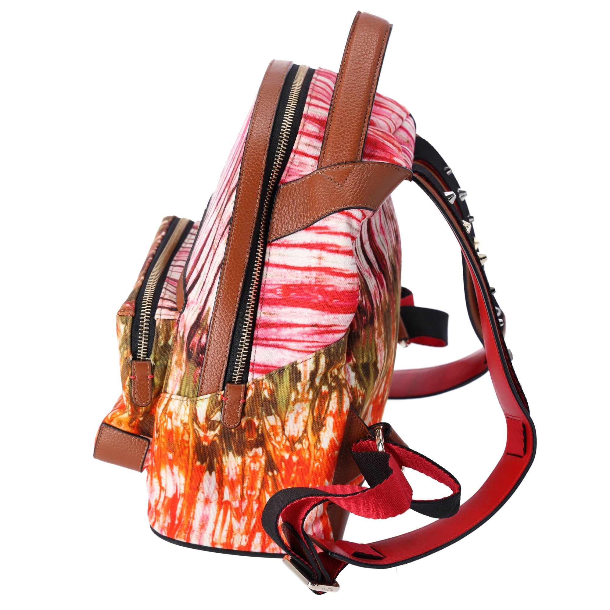 Christian Louboutin Backloubi Small Backpack Printed Canvas Multicolor