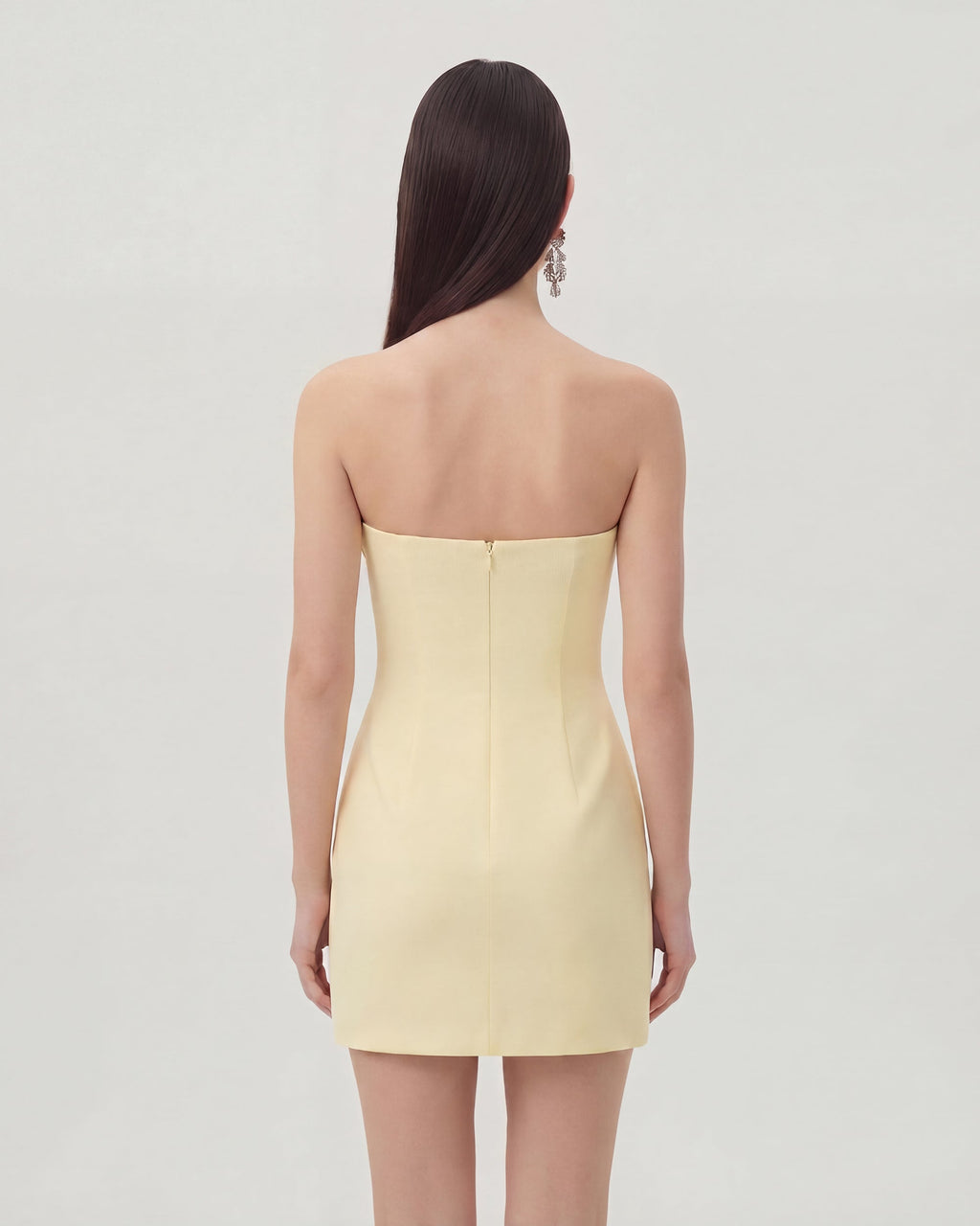 Floral Printed Mini Dress - Yellow