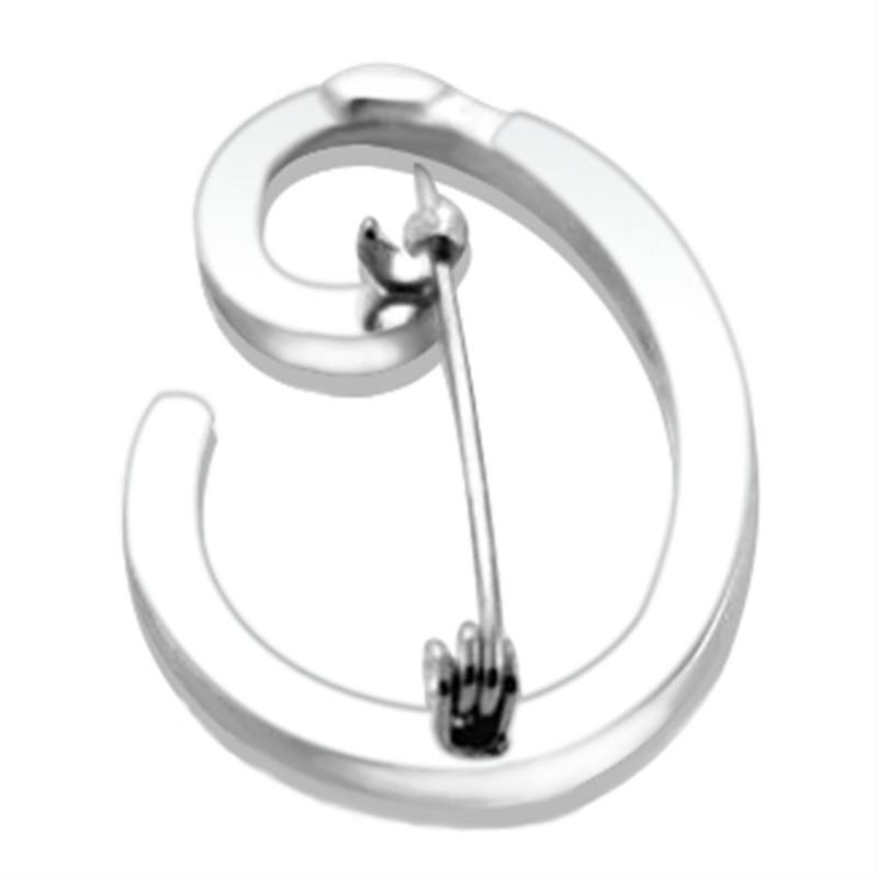 Rhodium Brass Brooches with Top Grade Crystal in Clear