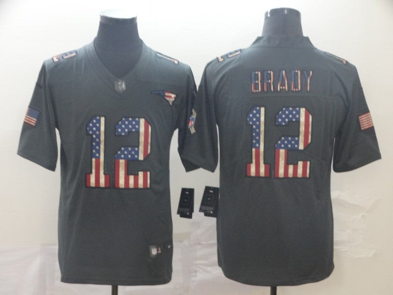 Men's New England Patriots Tom Brady #12 Black Player jersey