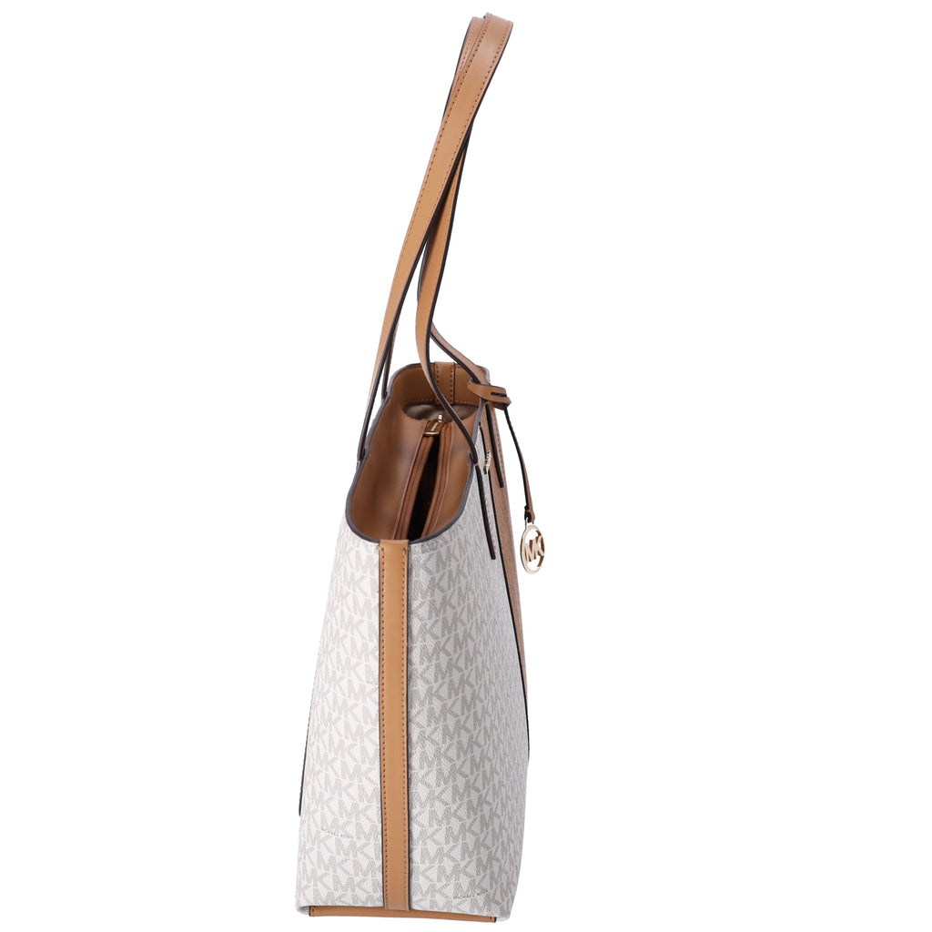 Michael Kors Jet Set Travel Medium Zip Top Tote Deer Multi Vanilla MK Signature