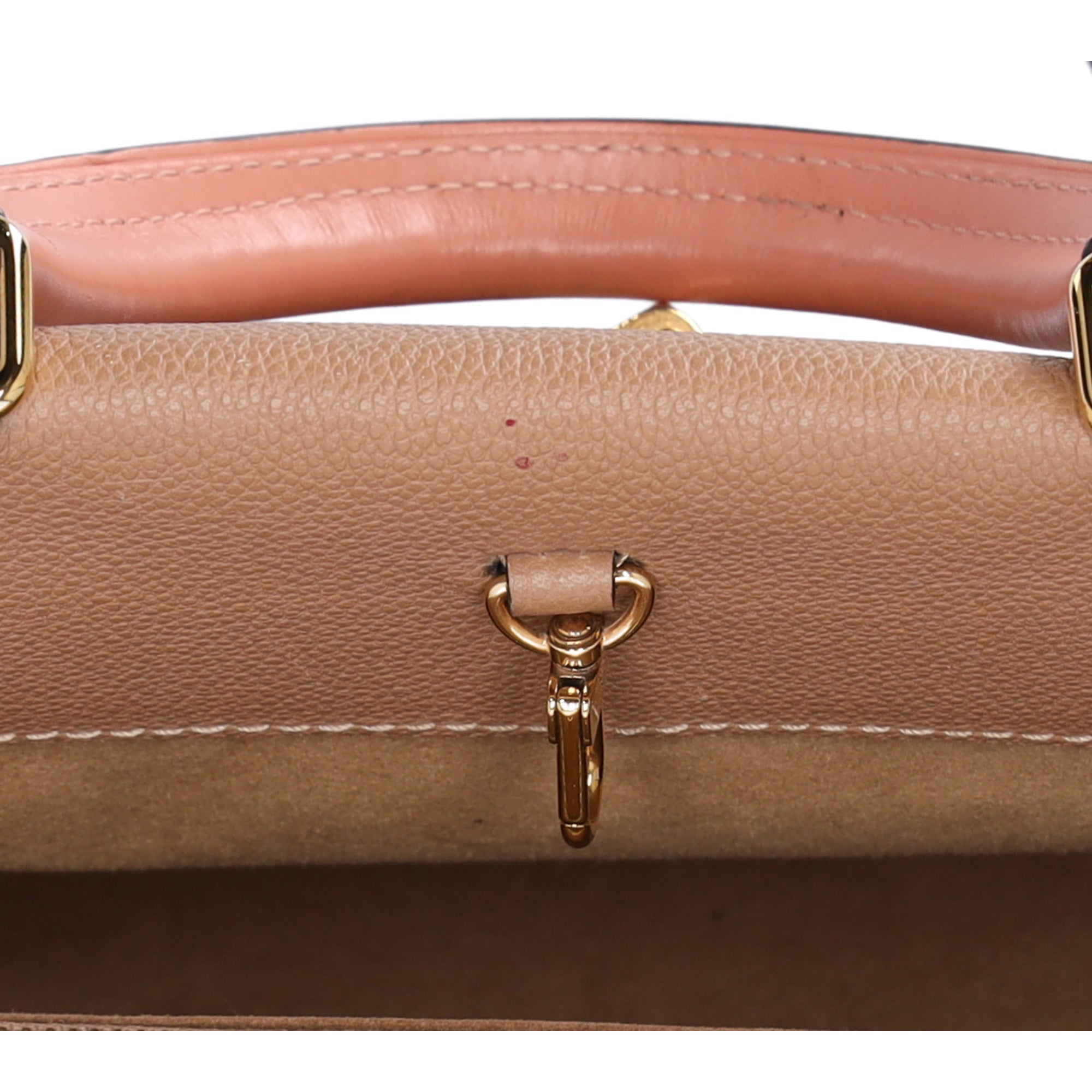 Louis Vuitton Monogram Canvas Venus Satchel Brown Crossbody Tan Pink M53540