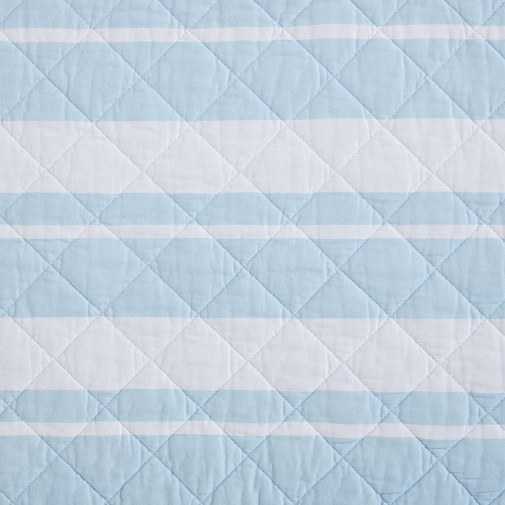 Nautica Seafront Stripe Blue King Quilt Set
