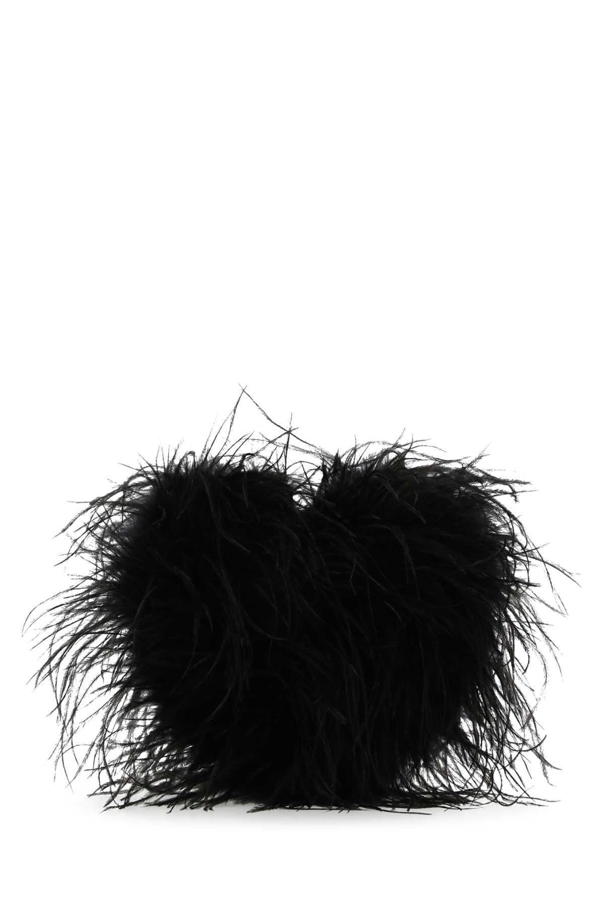 Alexander Wang Women Black Feathers Clutch