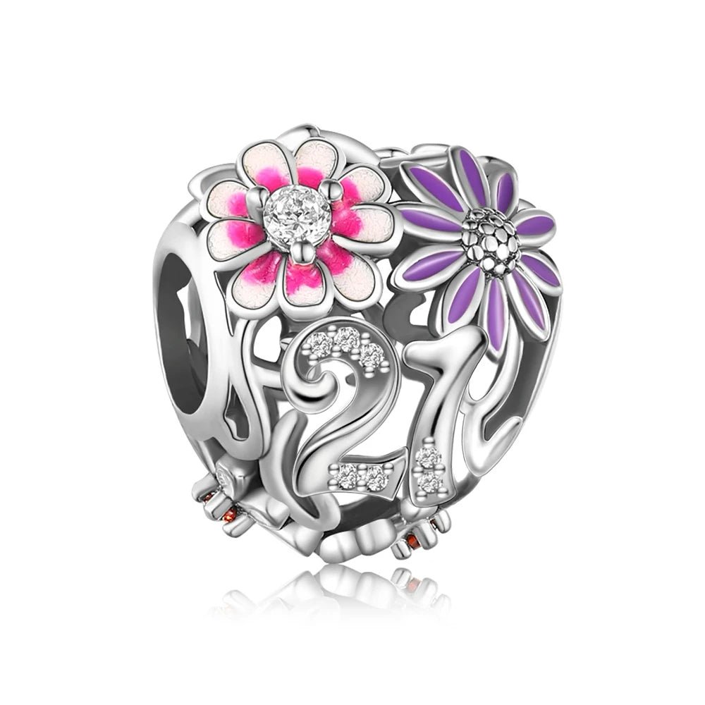 21st Birthday Bloom Charm