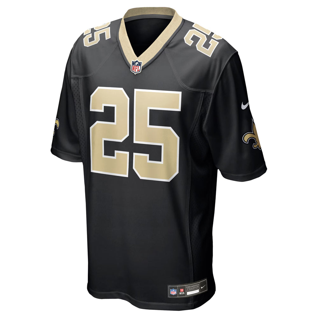 New Orleans Saints Rejzohn Wright Black Team Game Jersey
