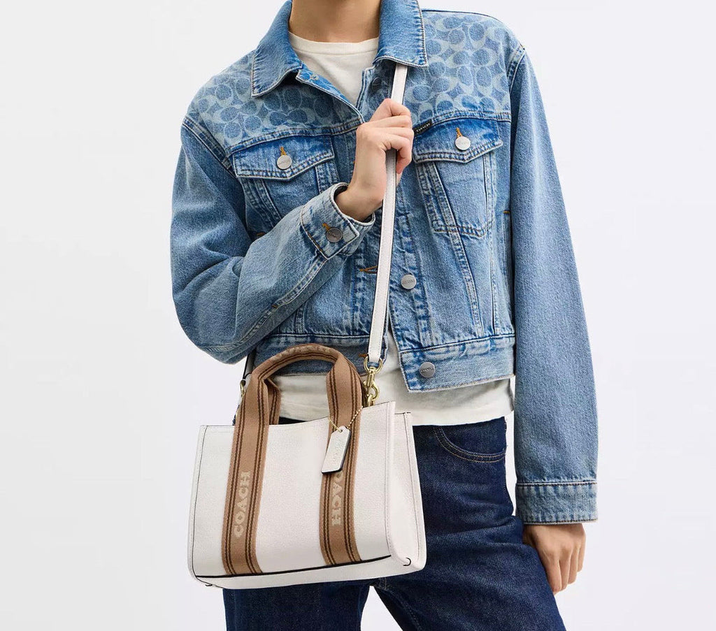 NWT Coach Leather Smith Tote Bag 24 in Chalk