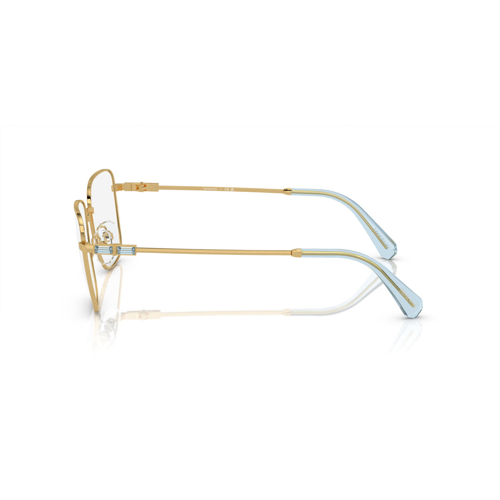 0Sk1003 Delicate Gold Metal Frame Sunglasses with Gradient Temples