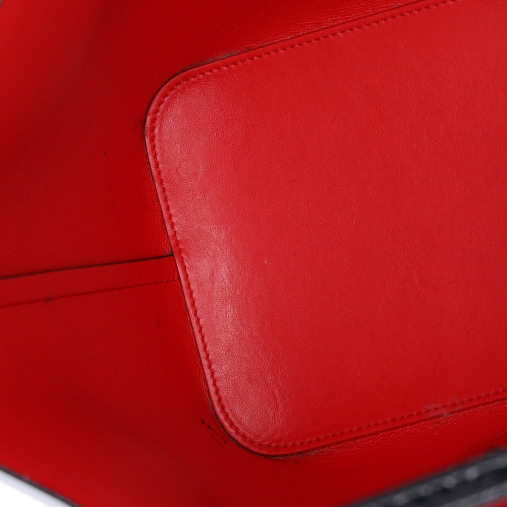 Christian Louboutin Hippolock Large Tote Bag Black Red Patent Leather
