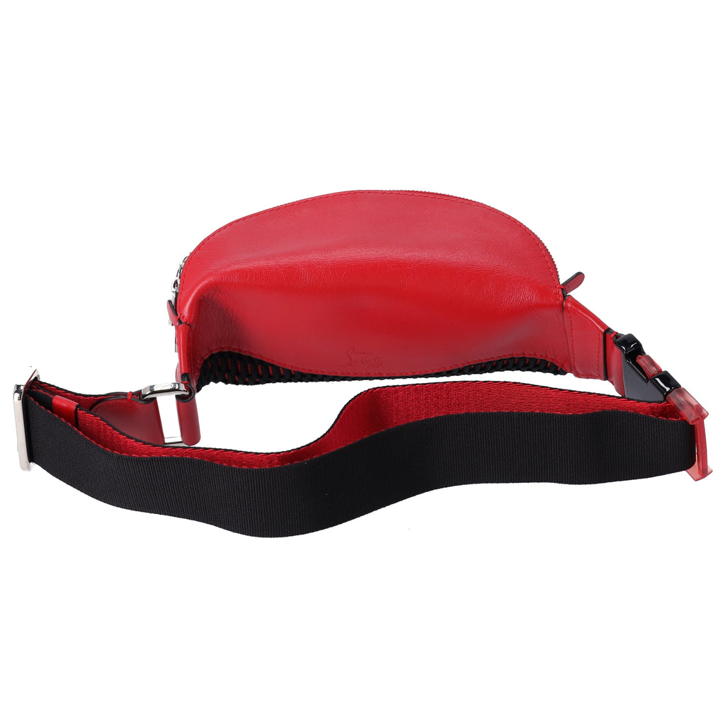 Christian Louboutin Mary Jane Bum Bag Logo Red Leather