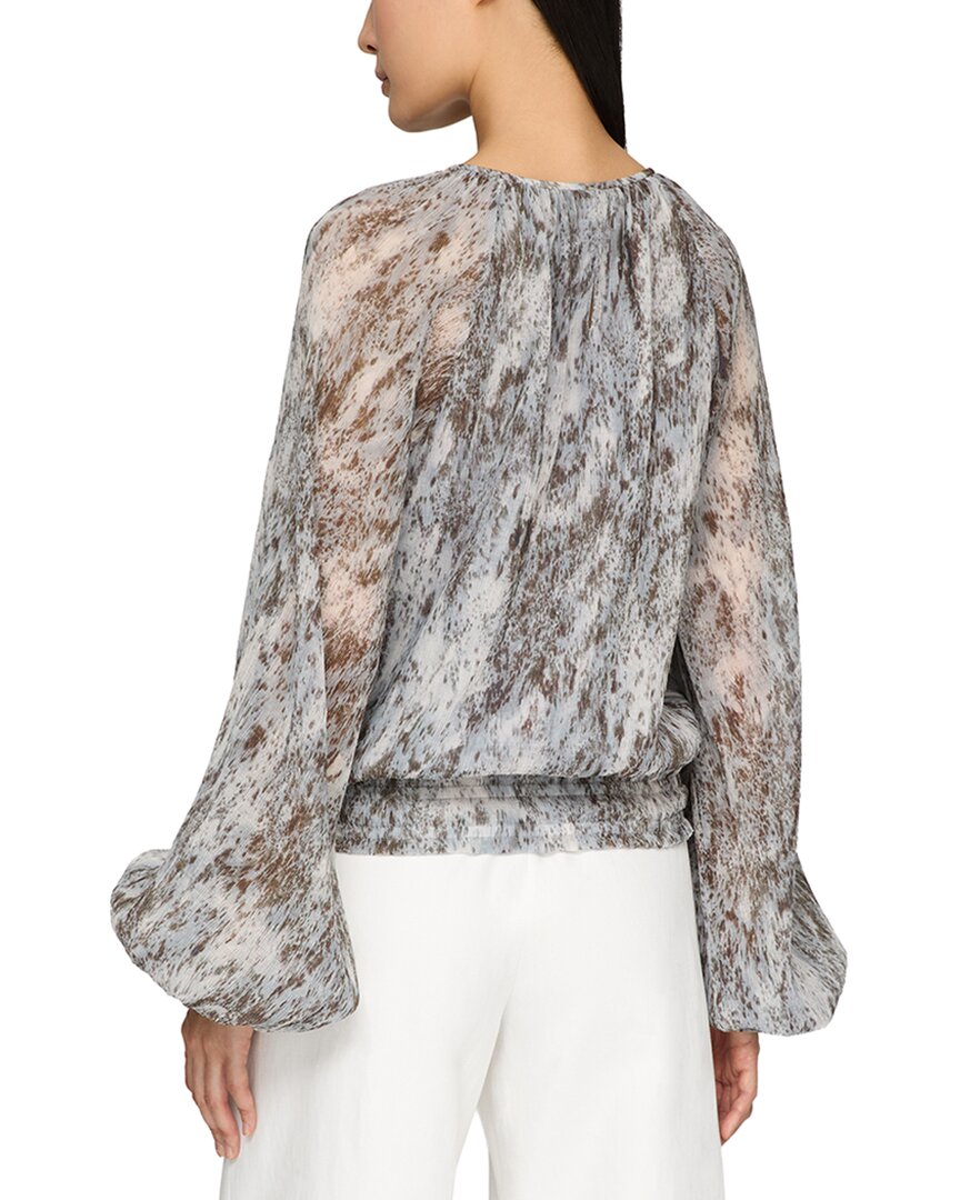 Lafayette 148 New York Plus W Gathered Detail Blouse