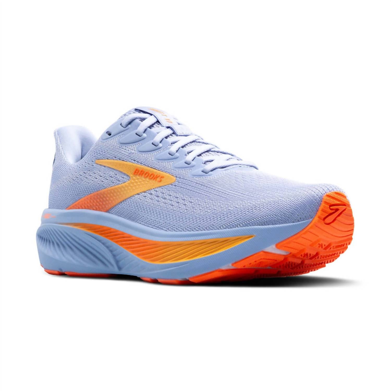 Women's Ghost 17 Shoe - Medium In Blue Heron/white/orange