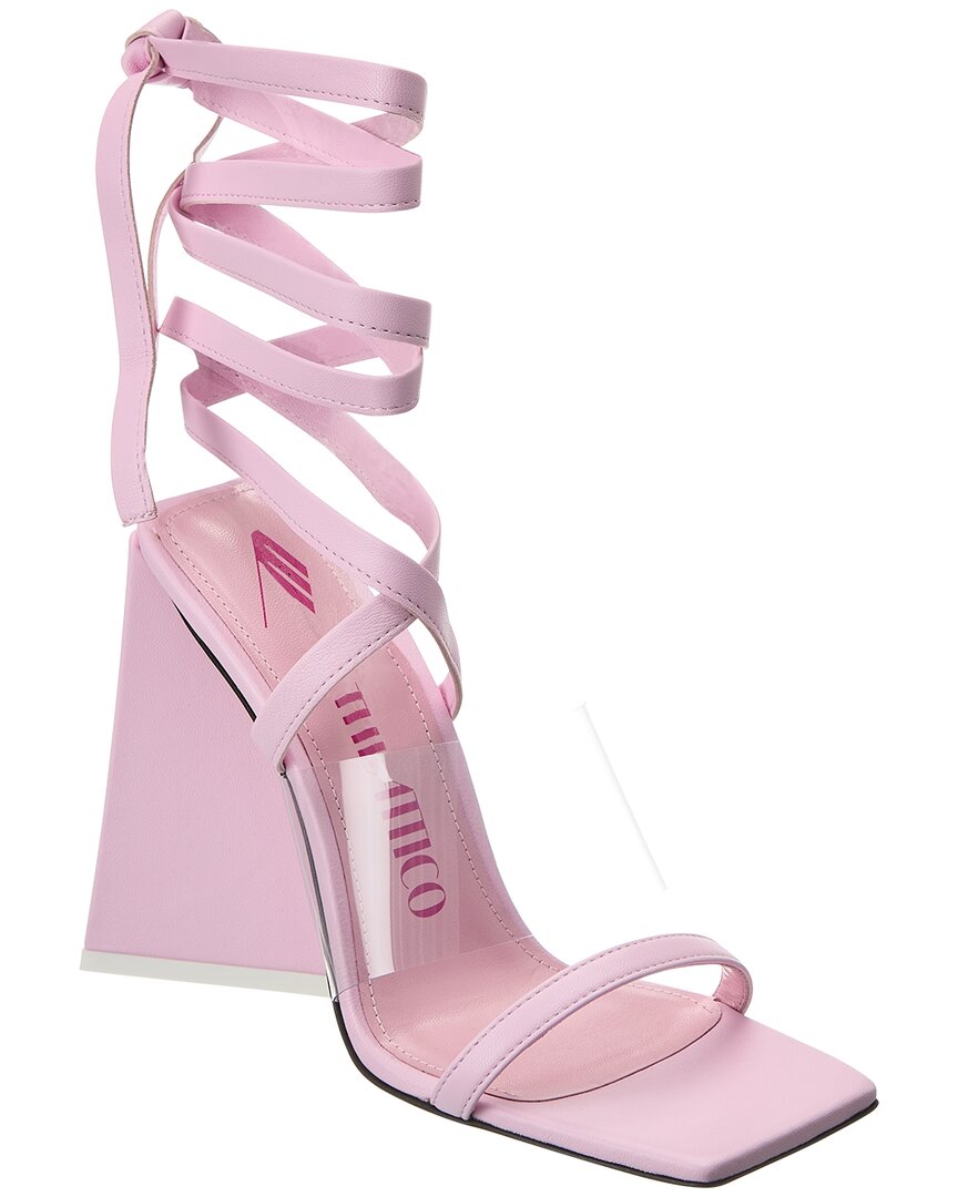 The Attico Isa Vinyl & Leather Sandal