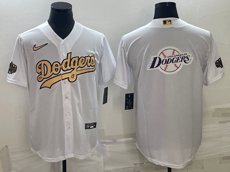 Men's Los Angeles Dodgers White Alternate Replica Player Name jersey