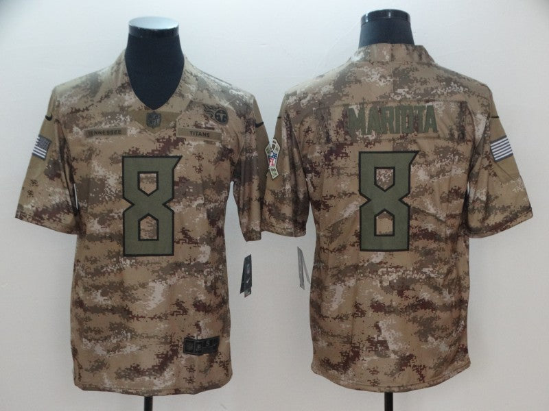 Men's Tennessee Titans Marcus Mariota #8 Camouflage Game jersey