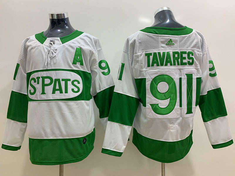 Men's Toronto Maple Leafs John Tavares #91 White Player Game jersey