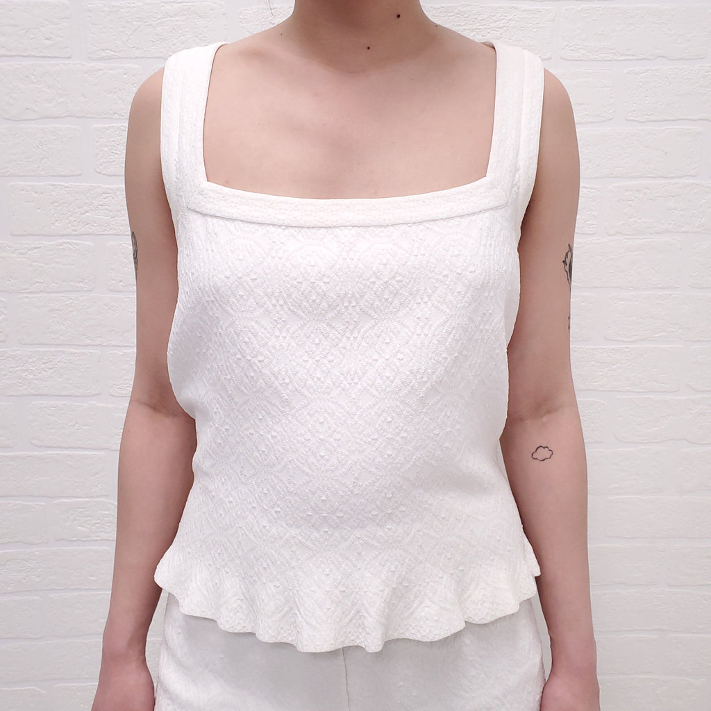 ALAÏA WHITE PANT SET - SIZE 42