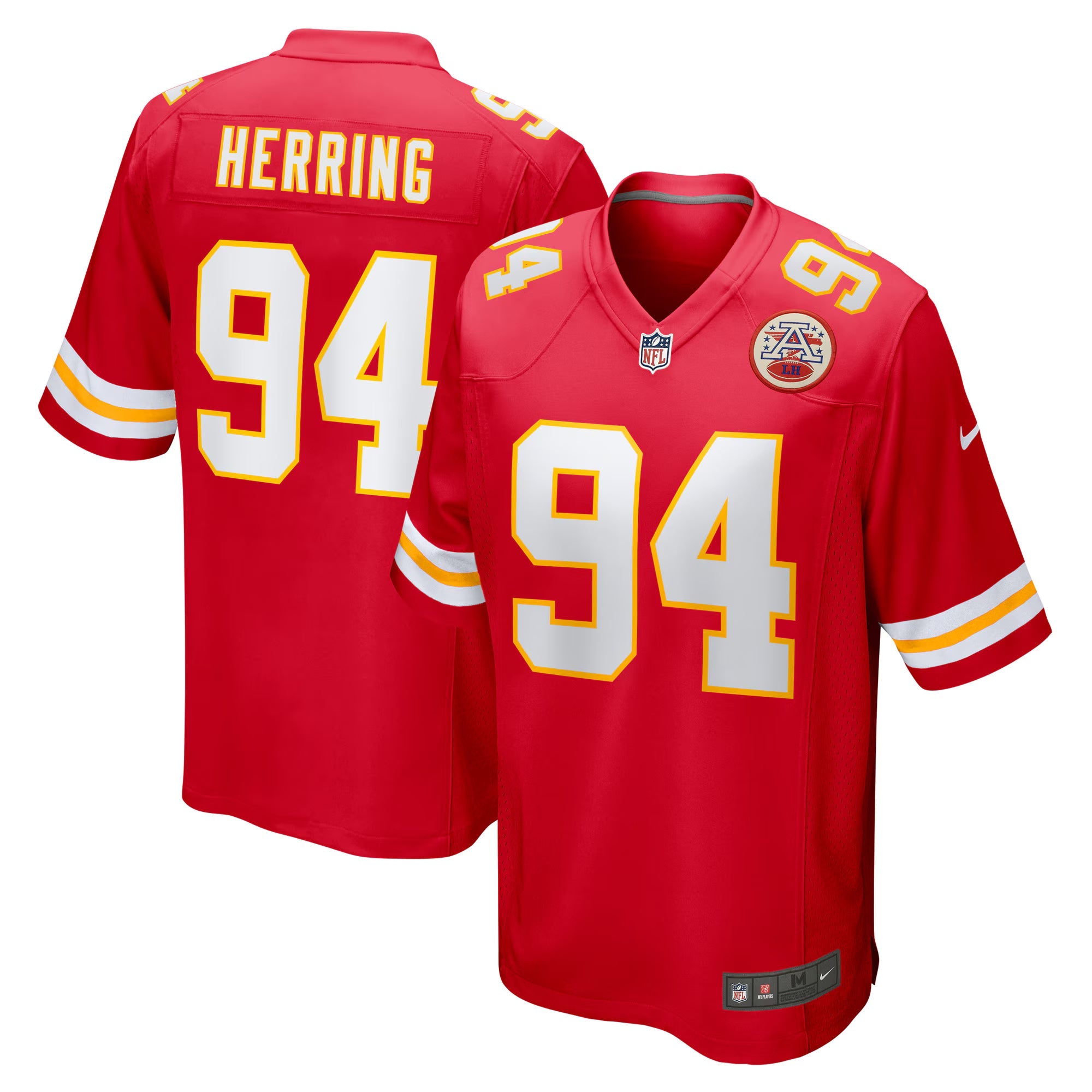 Kansas City Chiefs Malik Herring Red Team Game Player Jersey