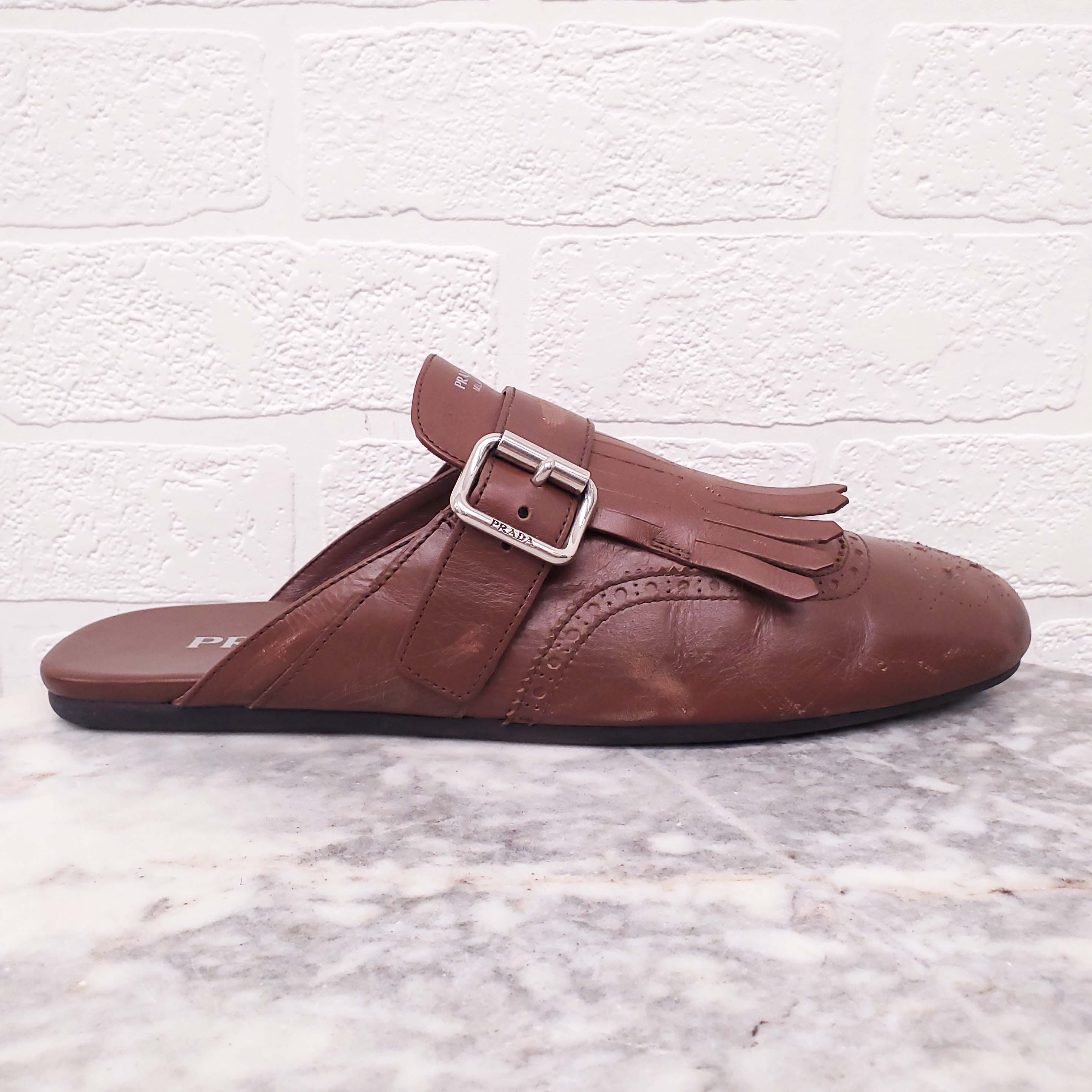 PRADA SHUFFLE MULES - SIZE 40