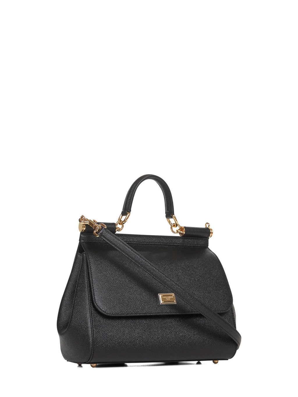 Dolce & Gabbana Women Black Large Sicily Handbag