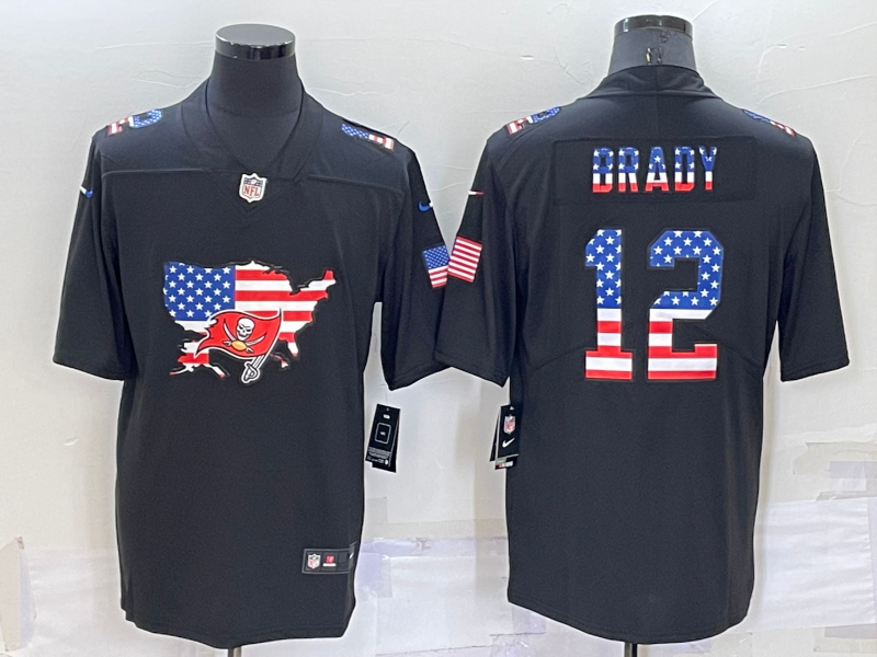 Men's Tampa Bay Buccaneers Tom Brady #12 Black Player jersey