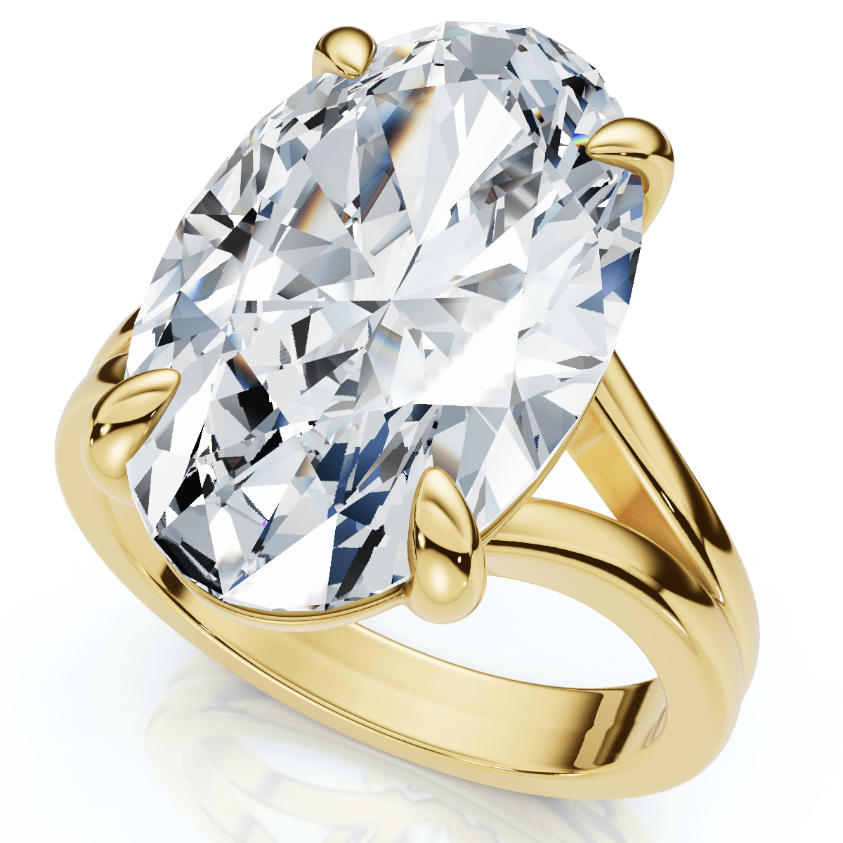 Certified 5Ct Abner Oval Solitaire Diamond Engagement Ring 14k Gold Lab Grown