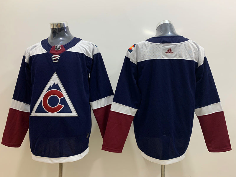 Men's Colorado Avalanche Navy 2018/19 Alternate Primegreen Authentic Blank jersey
