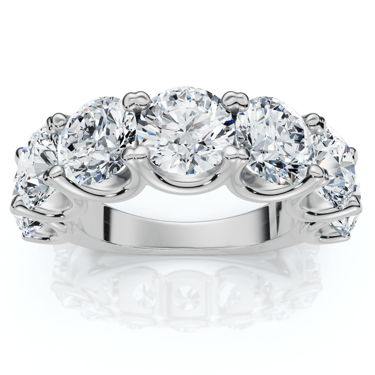 6Ct TW Diamond Anniversary U Prong Wedding Ring 14k Gold Or Platinum Lab Grown