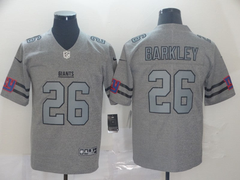 Men's New York Giants Saquon Barkley #26 Gray Game Player jersey