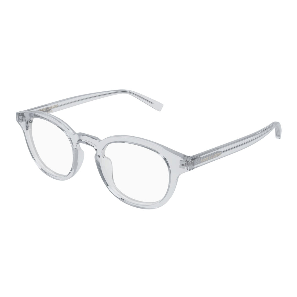 Translucent Rounded Frame Eyeglasses With Keyhole Bridge