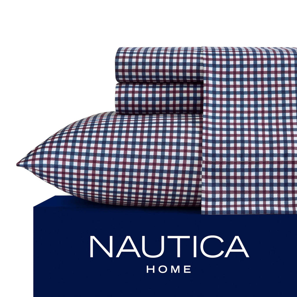 Nautica Heritage Plaid Blue Queen Sheet Set