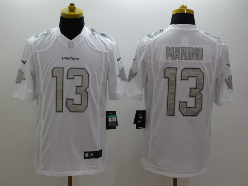 Men's Miami Dolphins #13 Dan Marino White Game jersey