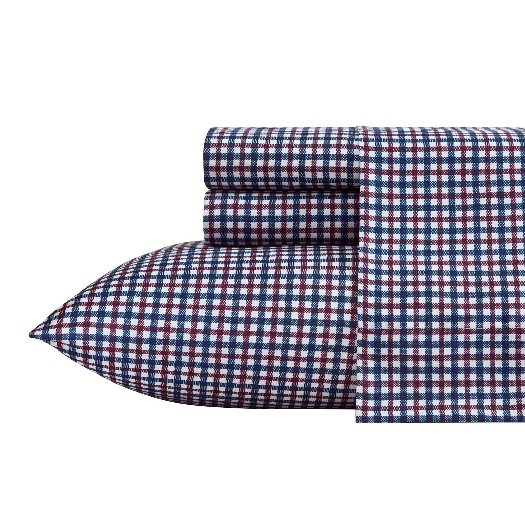 Nautica Heritage Plaid Blue Twin Sheet Set