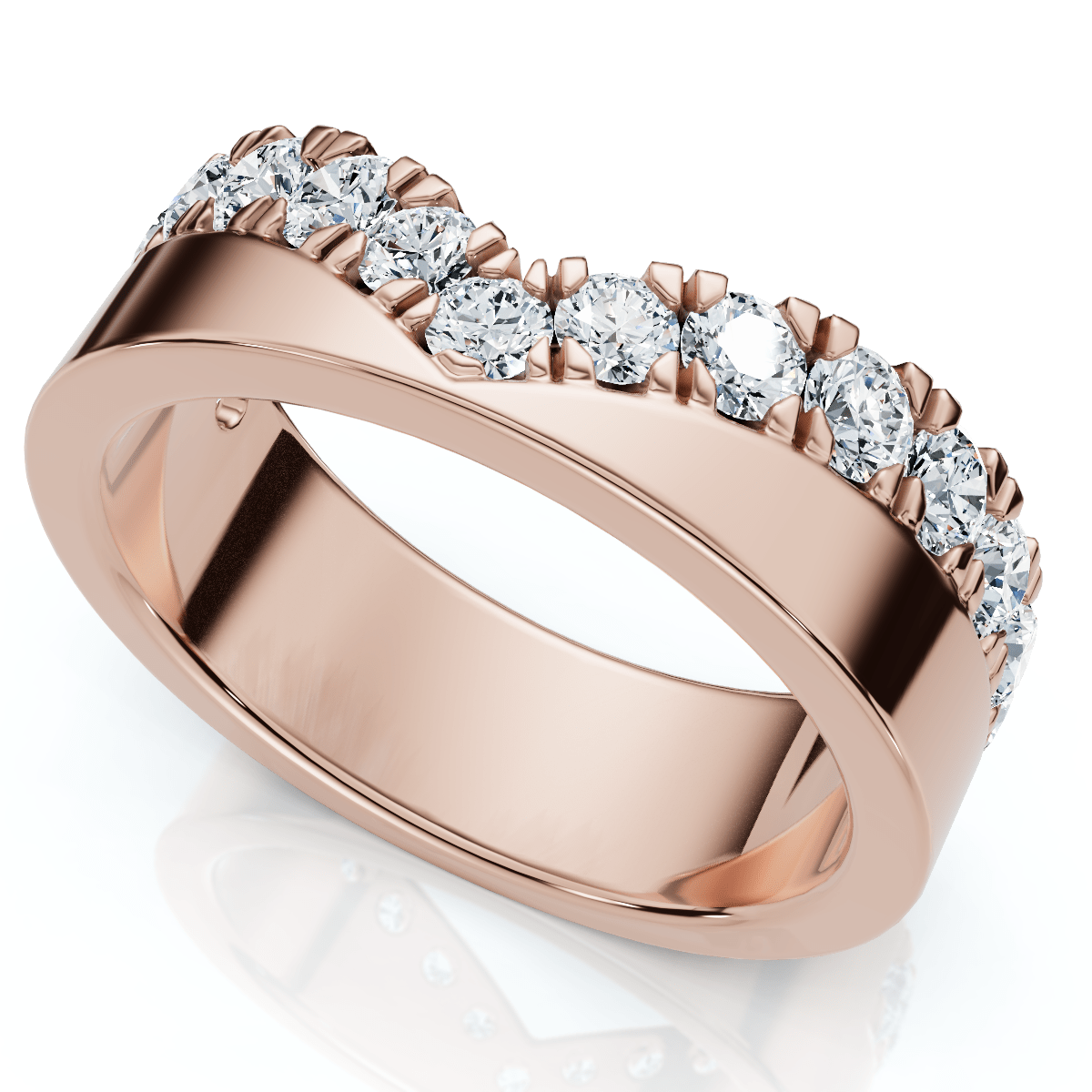 3/4Ct Diamond Kai Wedding Stackable Guard Ring 14k Gold or Platinum Lab Grown