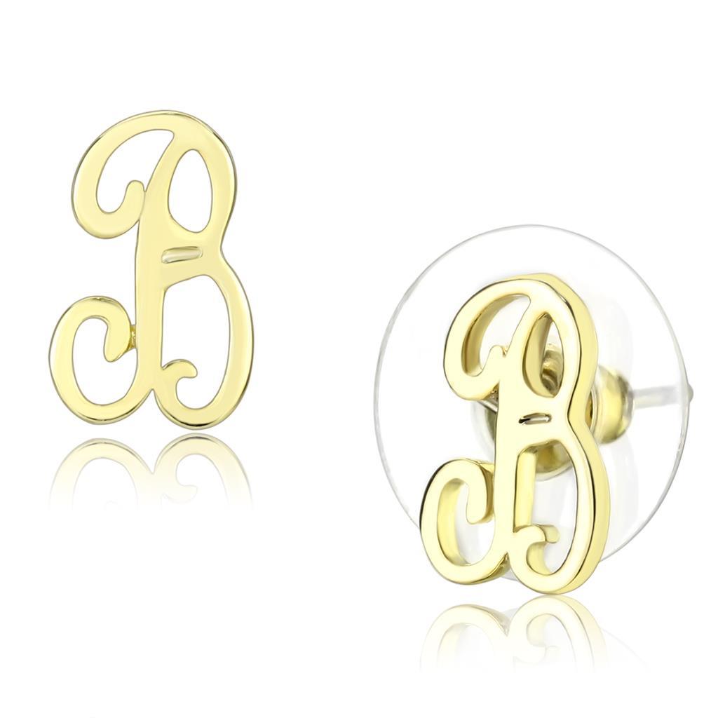 Flash Gold Brass Earrings with No Stone