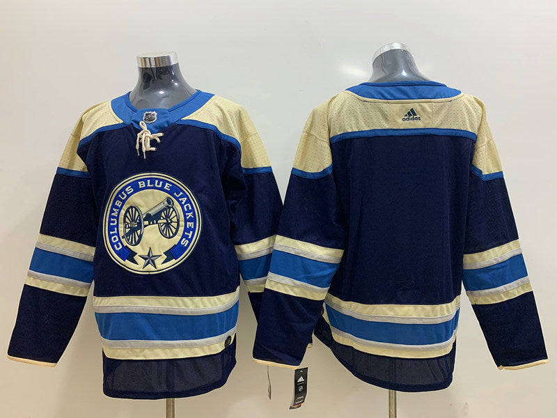 Men's Columbus Blue Jackets Navy Alternate Primegreen Authentic Blank jersey