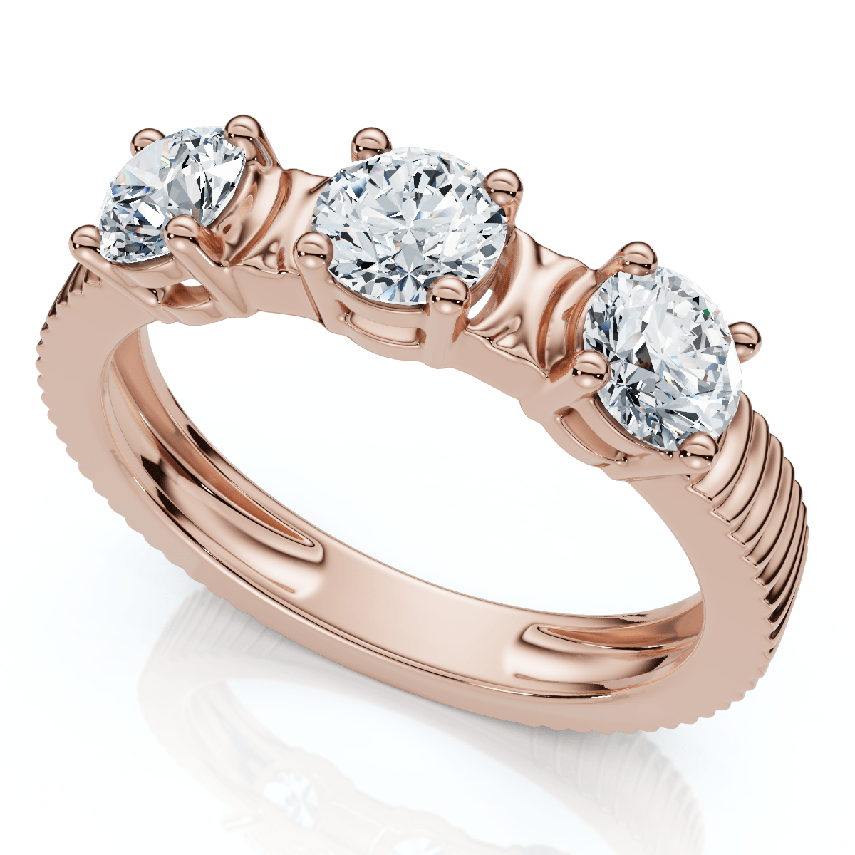 3/4Ct Jade Diamond Wedding Stackable Ring 14k Gold or Platinum Lab Grown