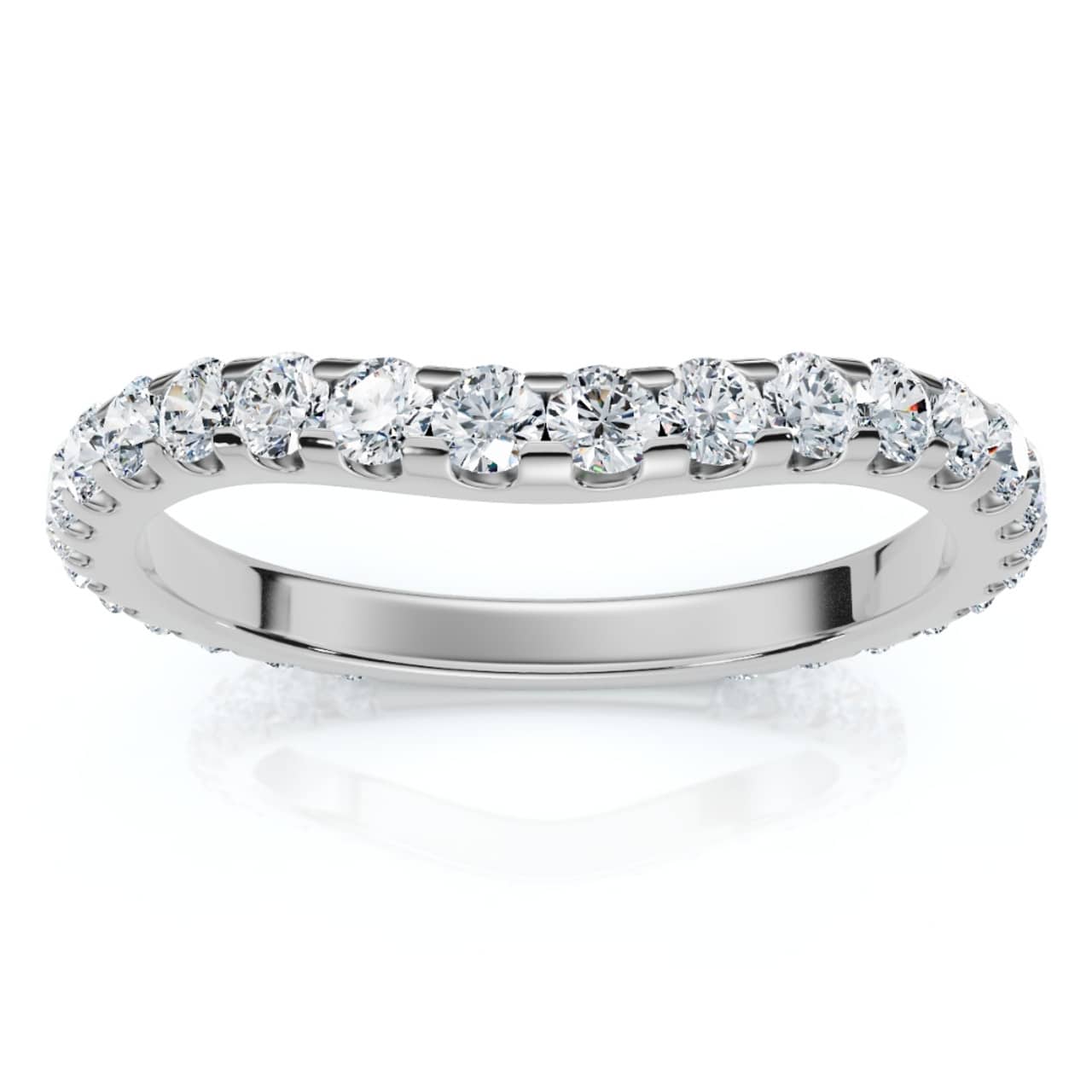 5/8Ct Curved Diamond Wedding Anniversary Matching Band 14k Gold Ring Lab Grown