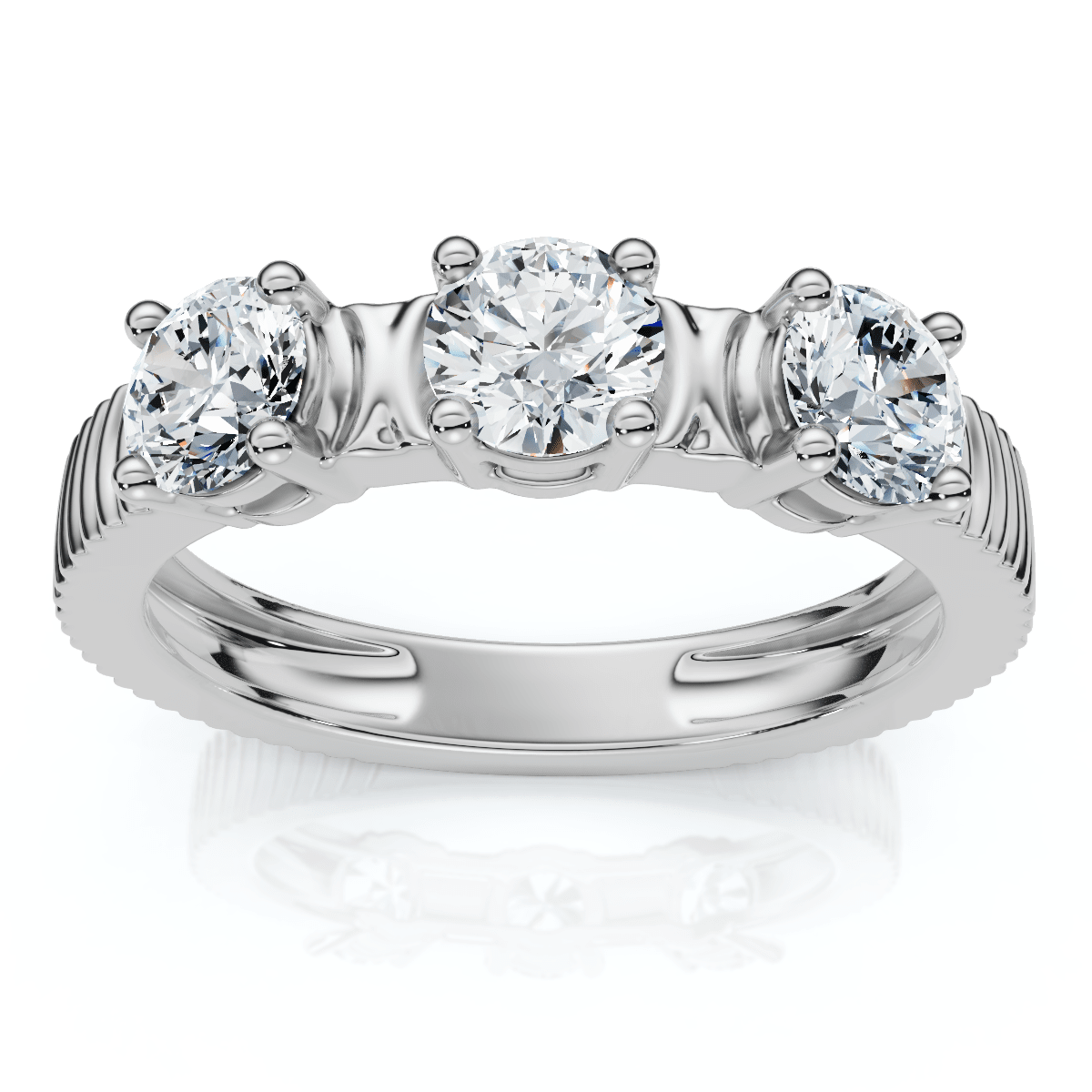 3/4Ct Jade Diamond Wedding Stackable Ring 14k Gold or Platinum Lab Grown
